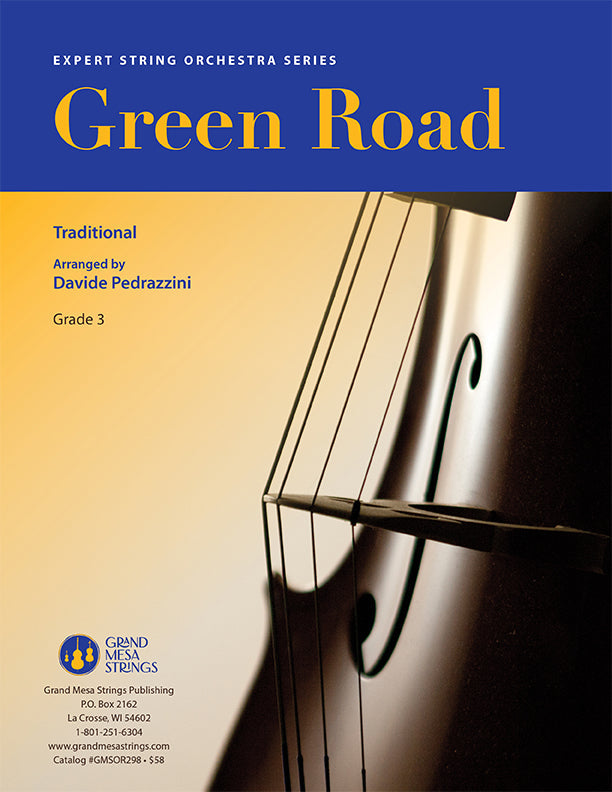 Strings sheet music cover of Green Road, arranged by Davide Pedrazzini.