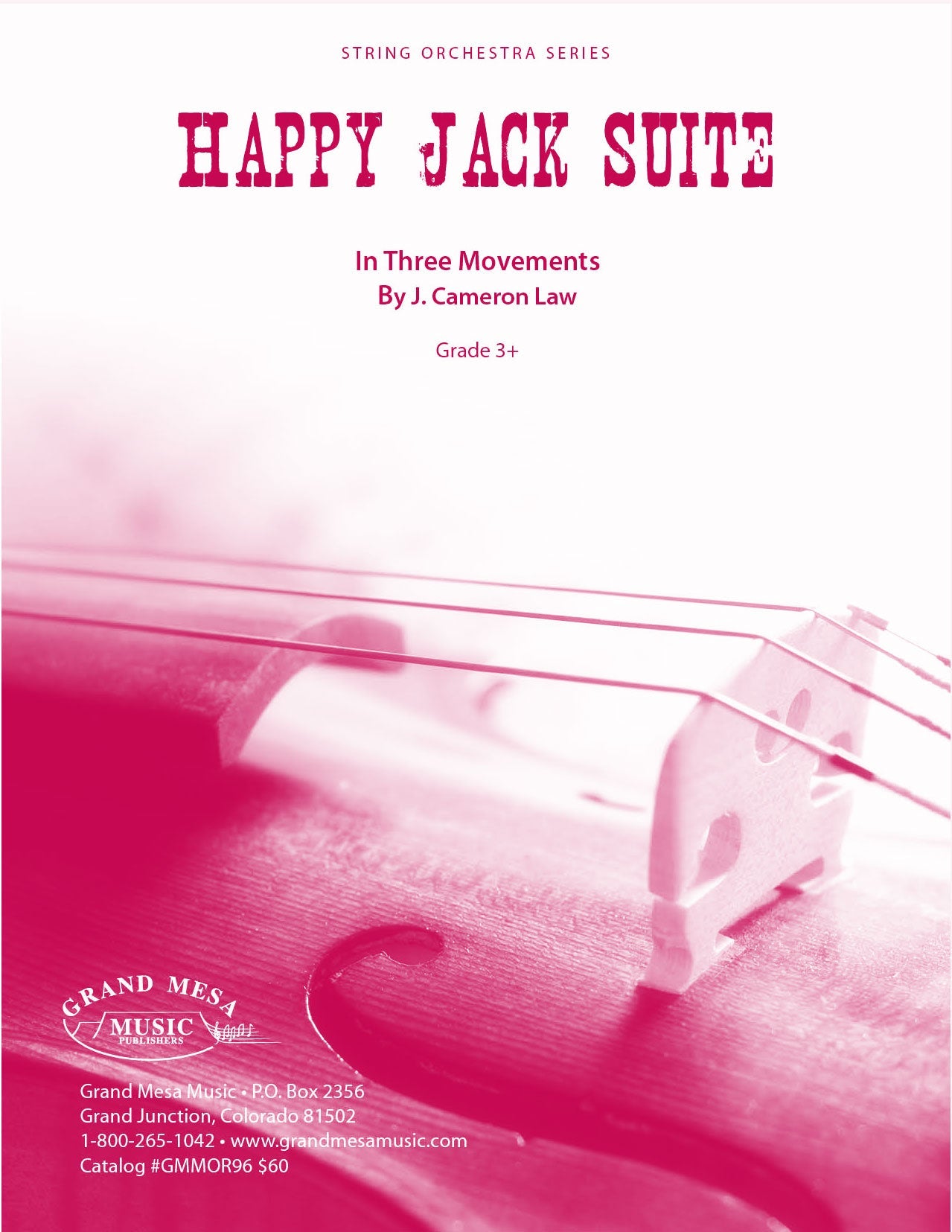Strings sheet music cover of Happy Jack Suite, composed by J. Cameron Law.