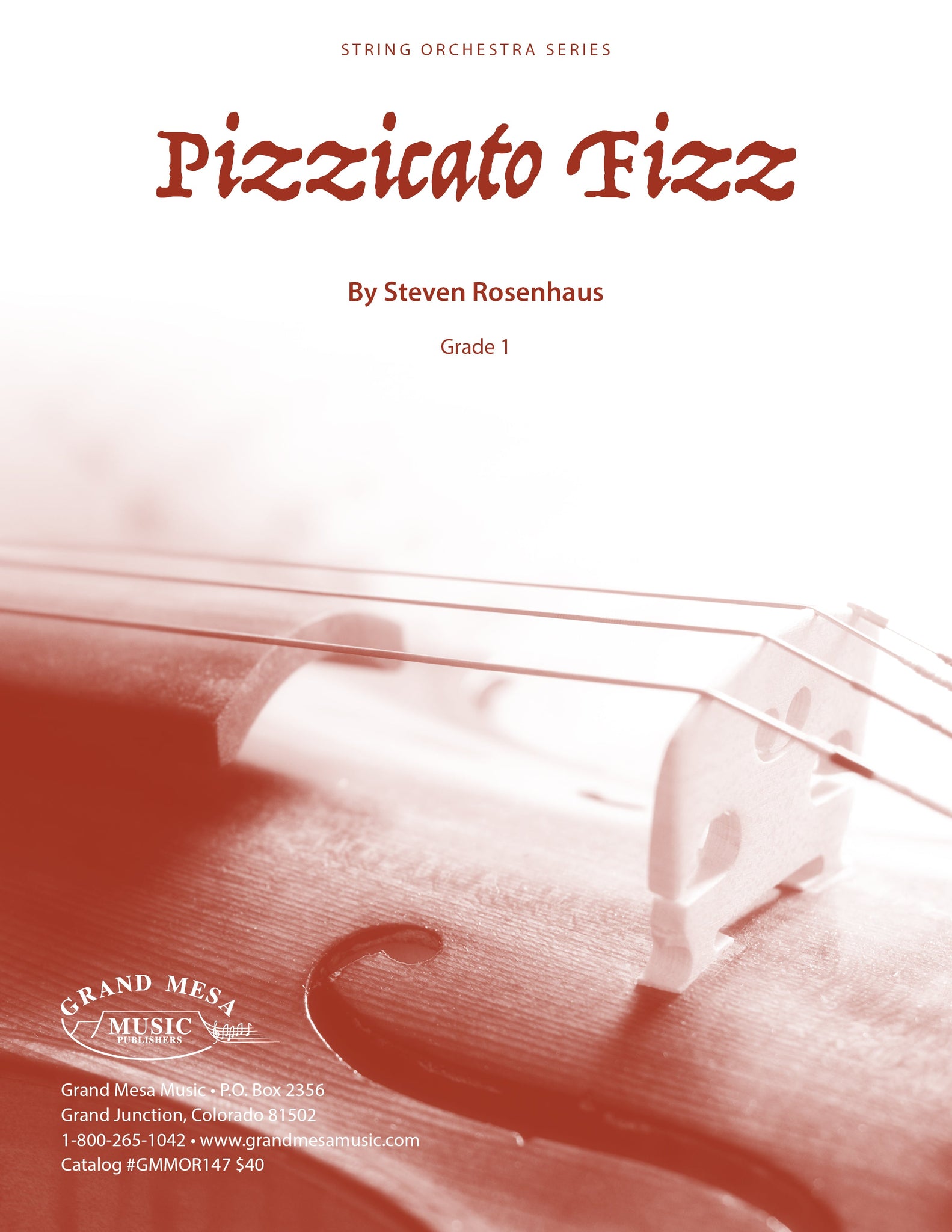 Strings sheet music cover of Pizzicato Fizz, composed by Steven Rosenhaus.