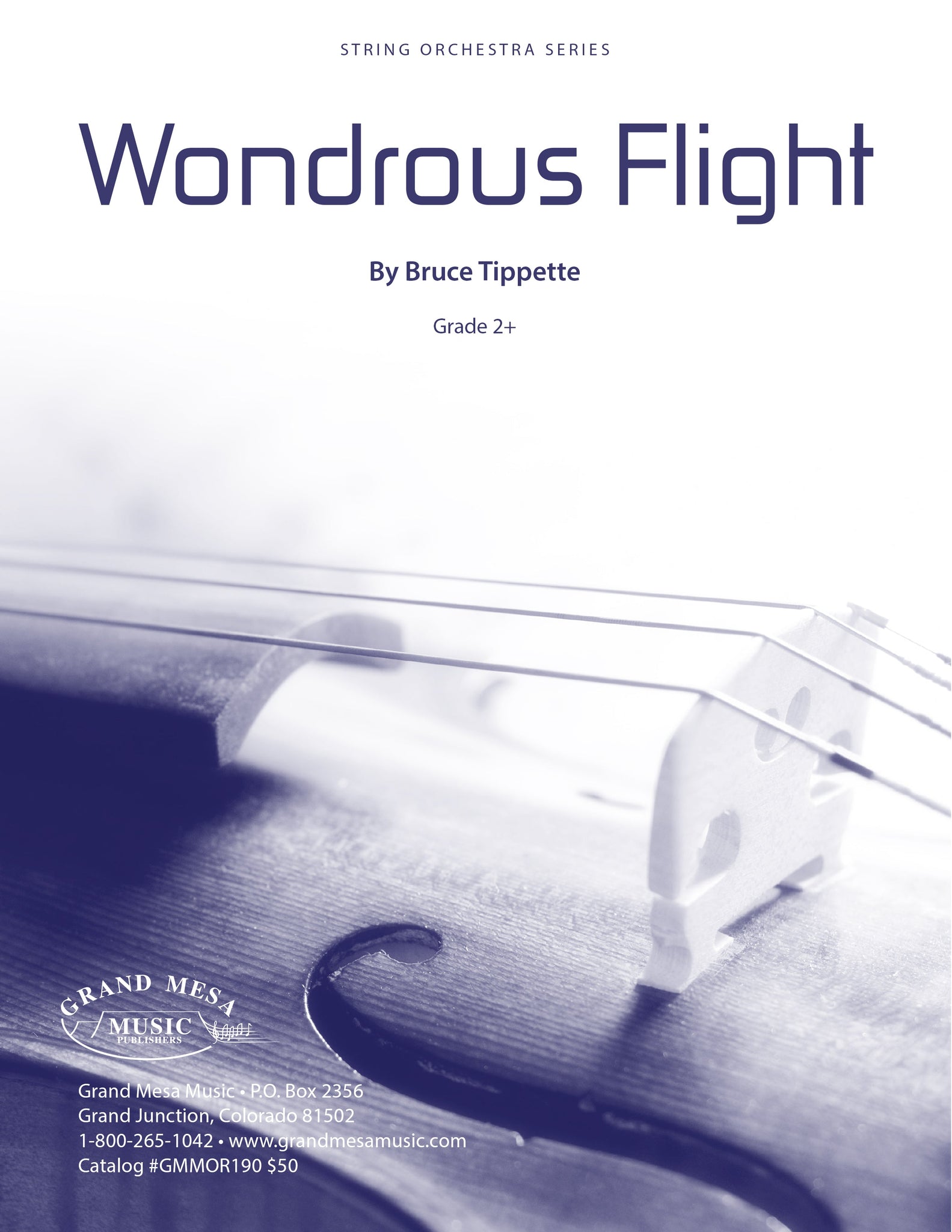 Strings sheet music cover of Wondrous Flight, composed by Bruce Tippette.
