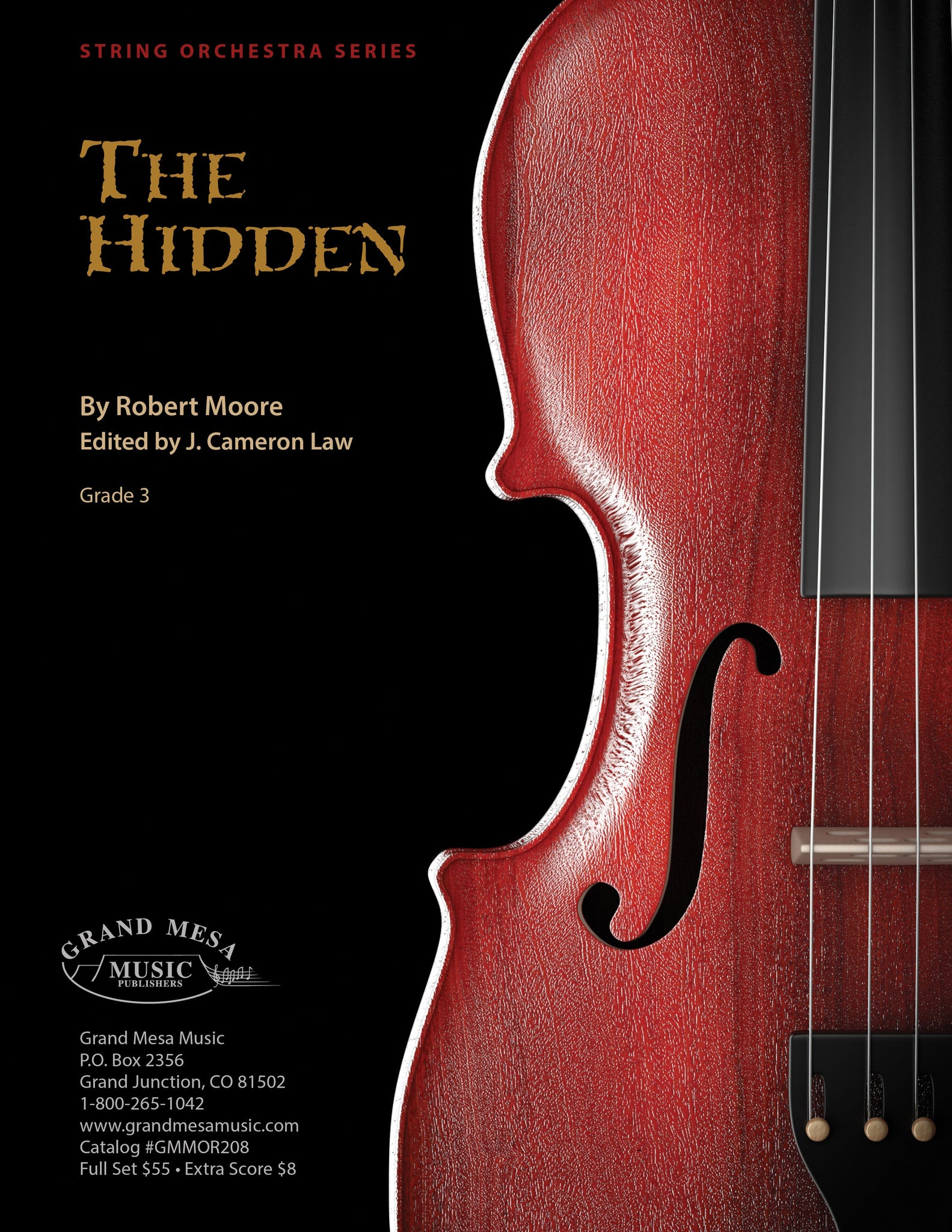 Strings sheet music cover of The Hidden, composed by Robert Moore.