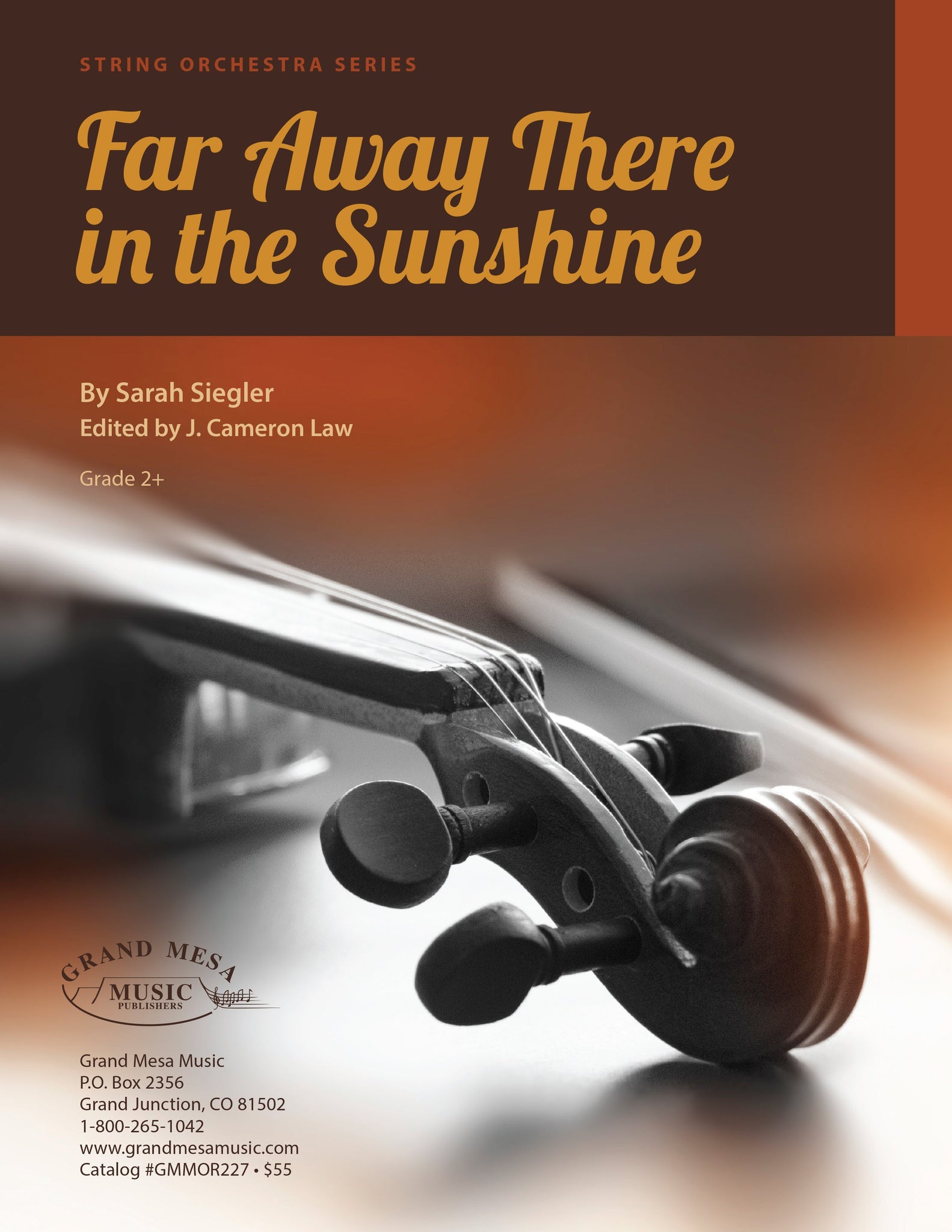 Strings sheet music cover of Far Away There in the Sunshine, composed by Sarah Siegler.