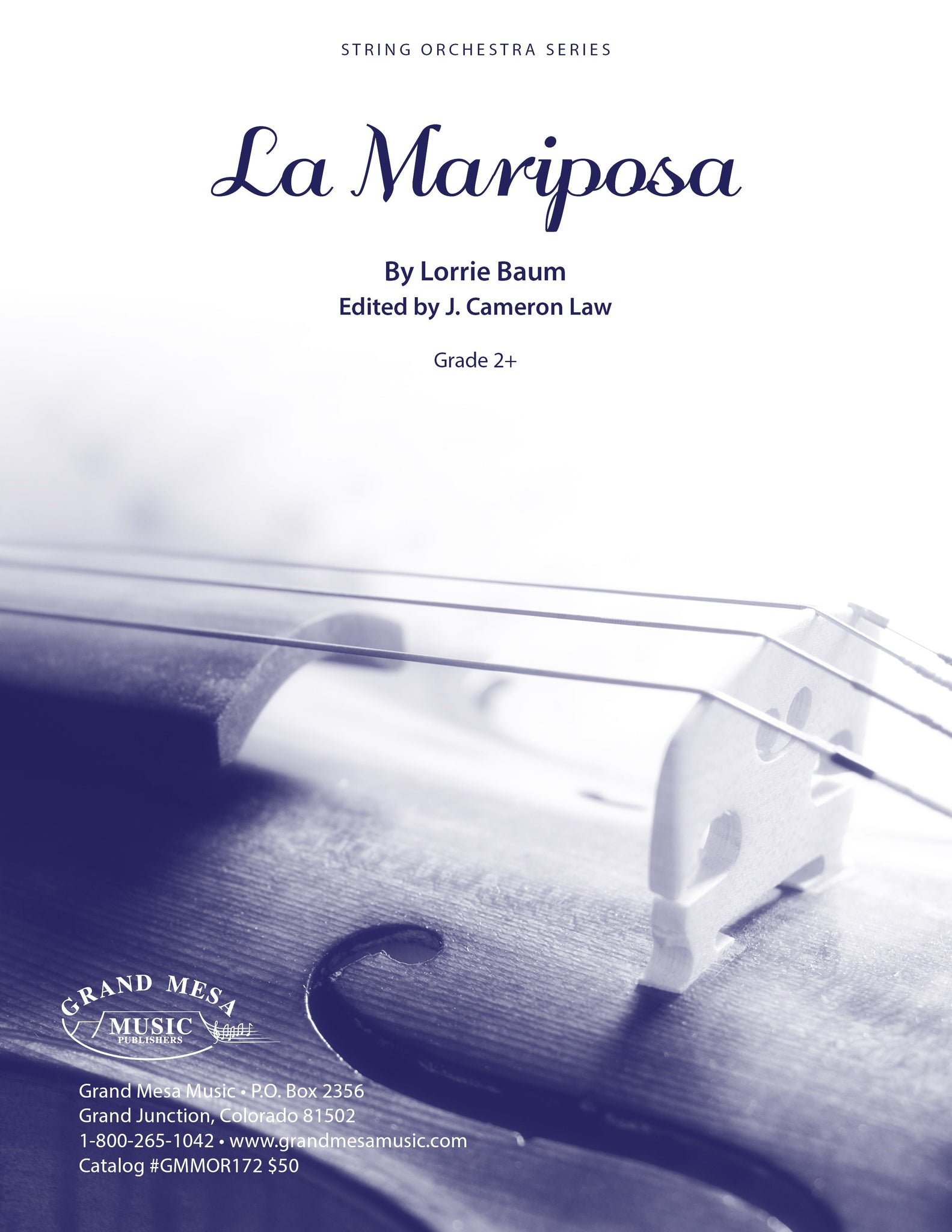 Strings sheet music cover of La Mariposa, composed by Lorrie Baum.
