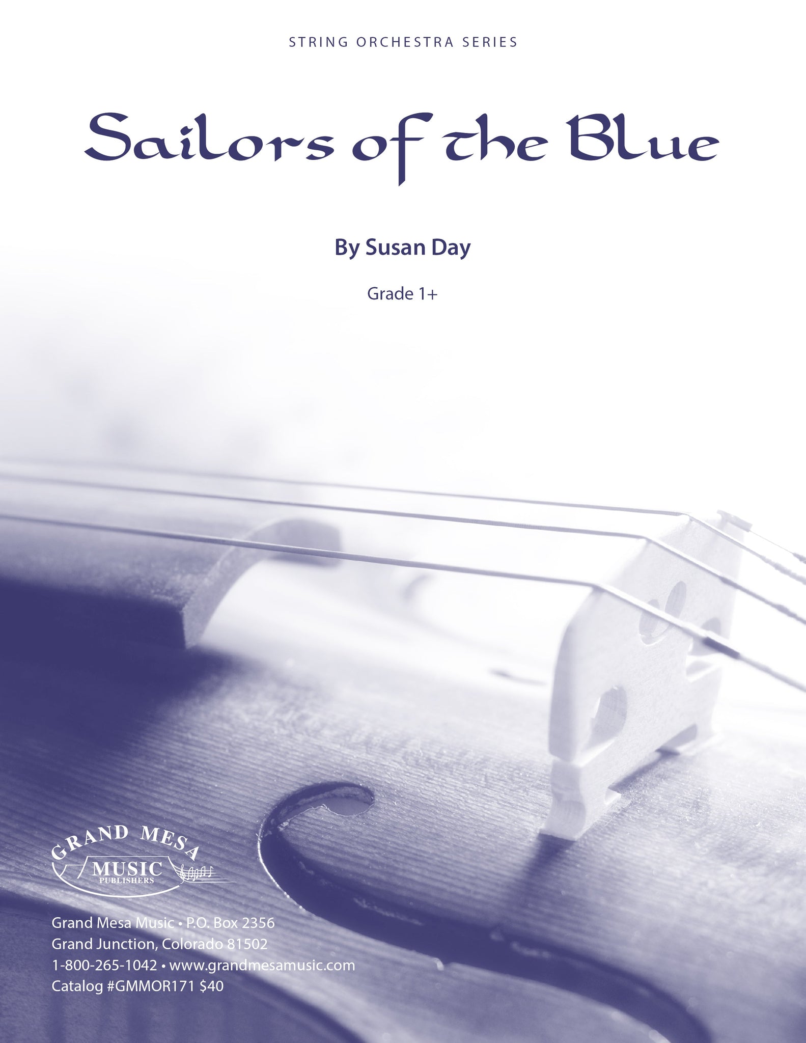 Strings sheet music cover of Sailors of the Blue, composed by Susan Day.