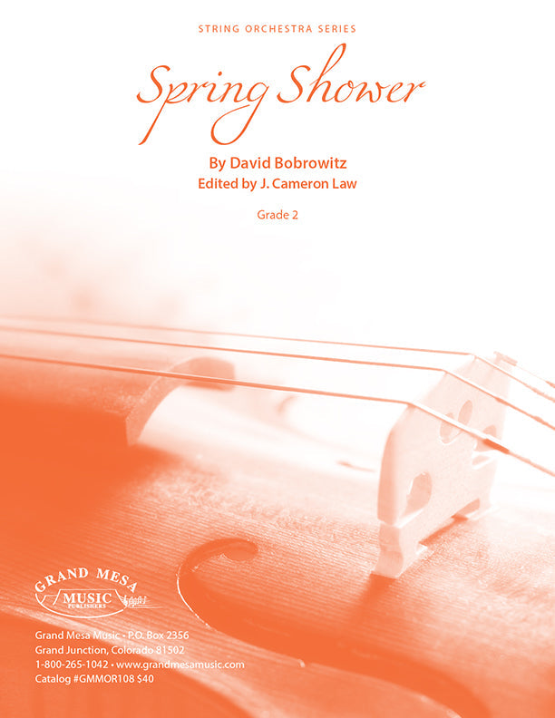 Strings sheet music cover of Spring Shower, composed by David Bobrowitz.