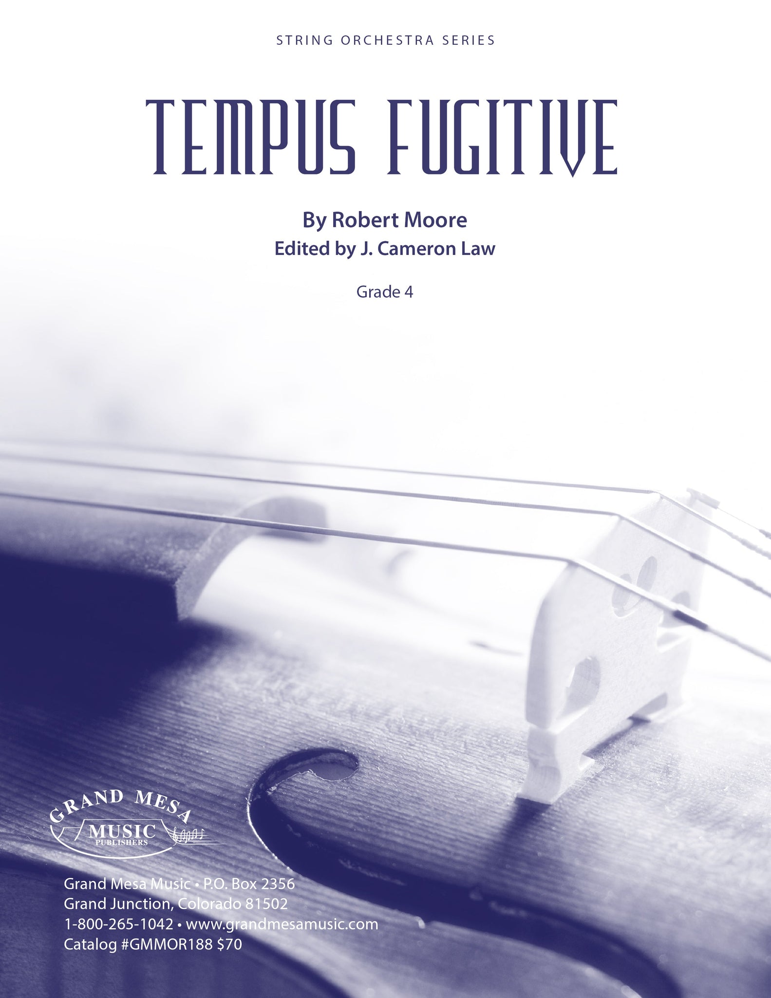 Strings sheet music cover of Tempus Fugitive, composed by Robert Moore.