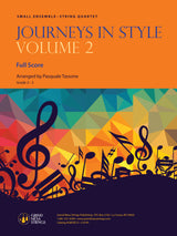 Strings quartet book cover of Journey's In Style - Volume 2 - Full Score, arranged by Pasquale Tassone.