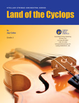 Strings sheet music cover of Land of the Cyclops, composed by Jay Coles.