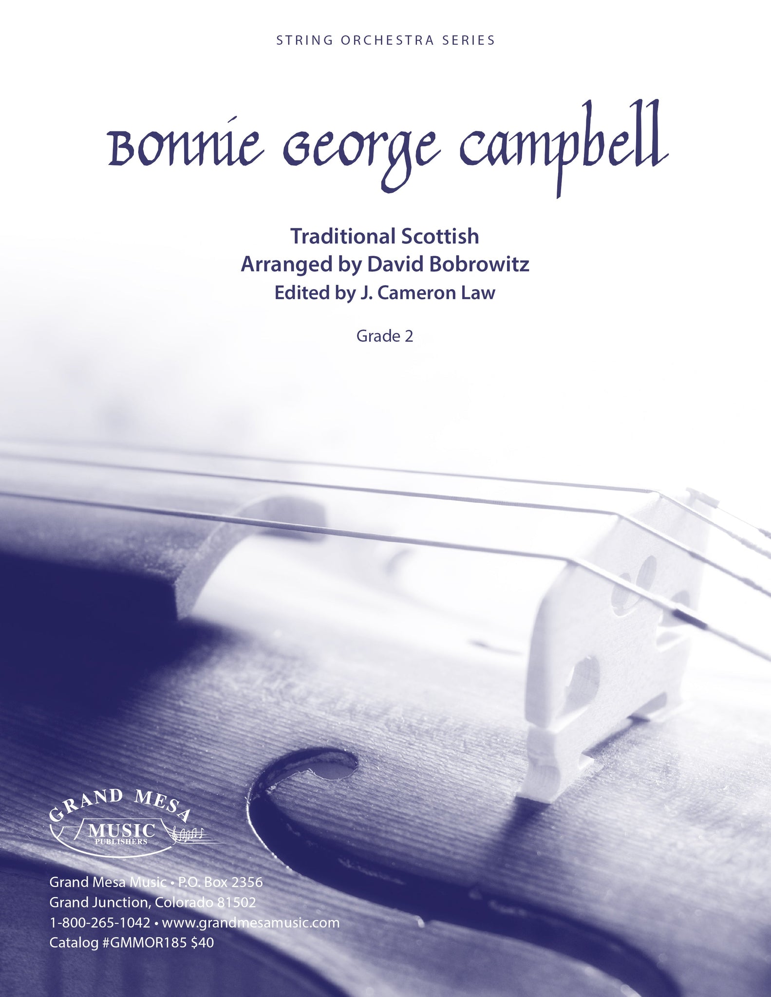 Strings sheet music cover of Bonnie George Campbell, composed by David Bobrowitz.