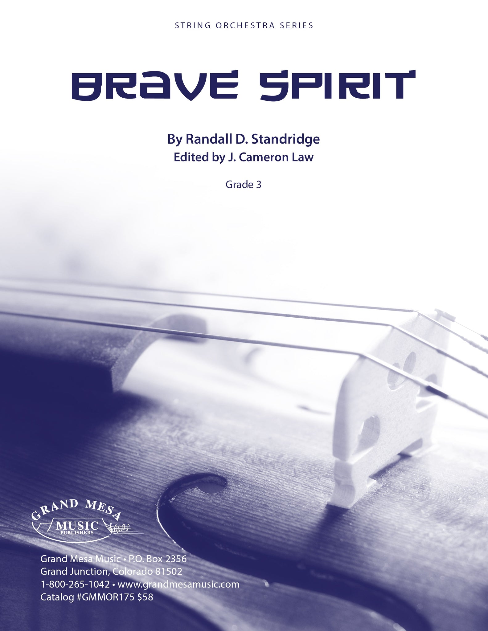 Strings sheet music cover of Brave Spirit, composed by Randall D. Standridge.