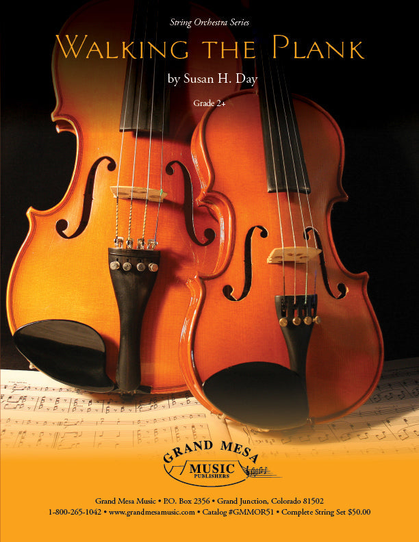 Strings sheet music cover of Walking the Plank, composed by Susan Day.