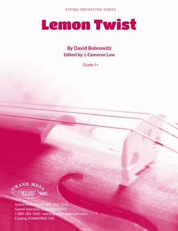 Strings sheet music cover of Lemon Twist, composed by David Bobrowitz.