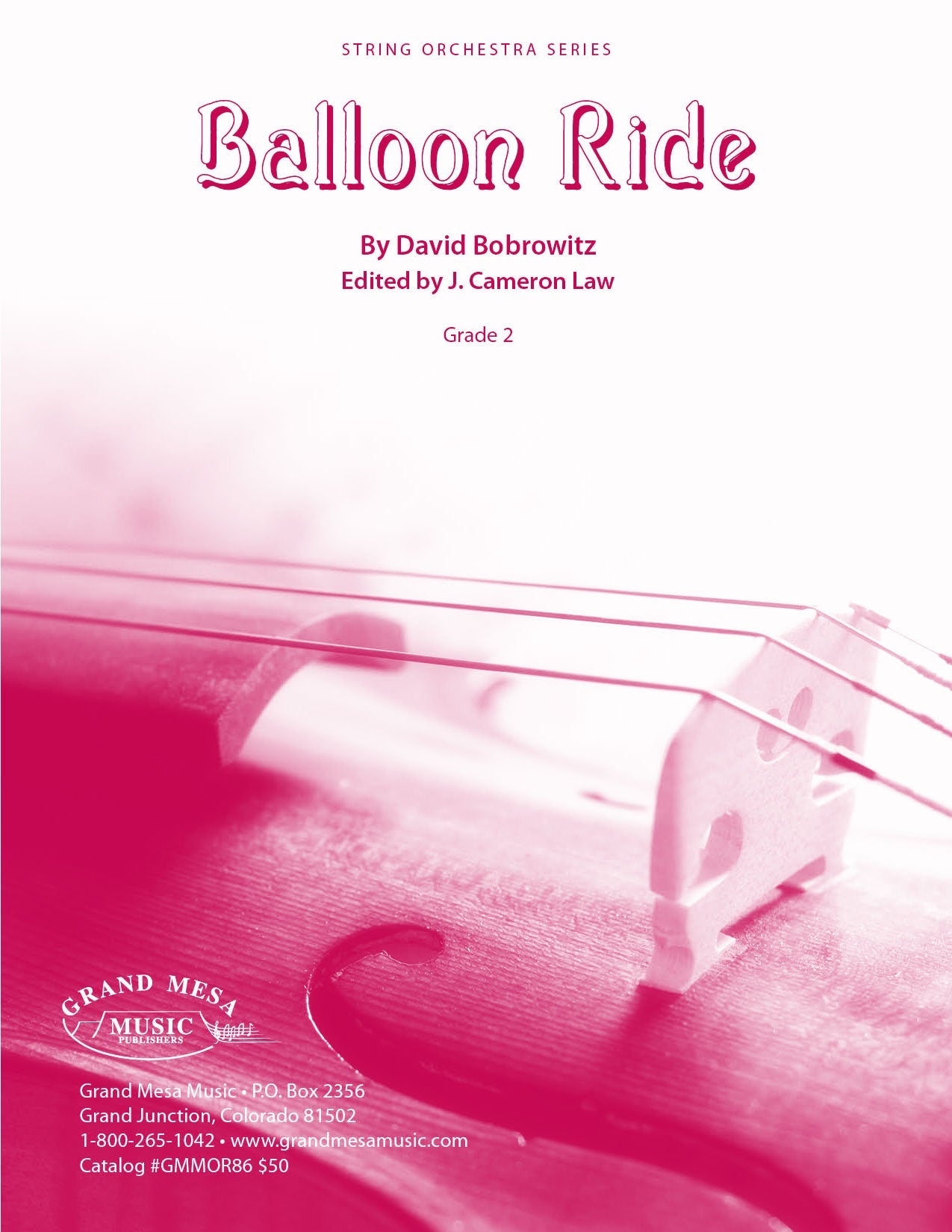 Strings sheet music cover of Balloon Ride, composed by David Bobrowitz.