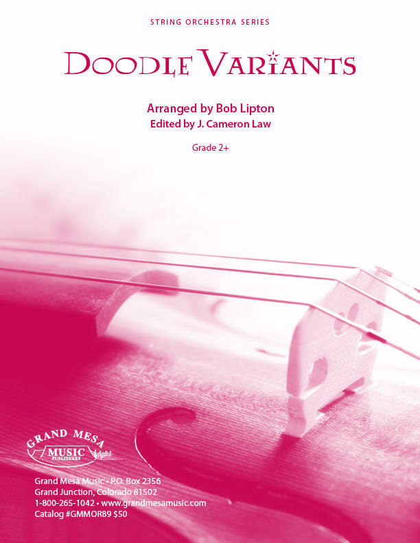 Strings sheet music cover of Doodle Variants, arranged by Bob Lipton.