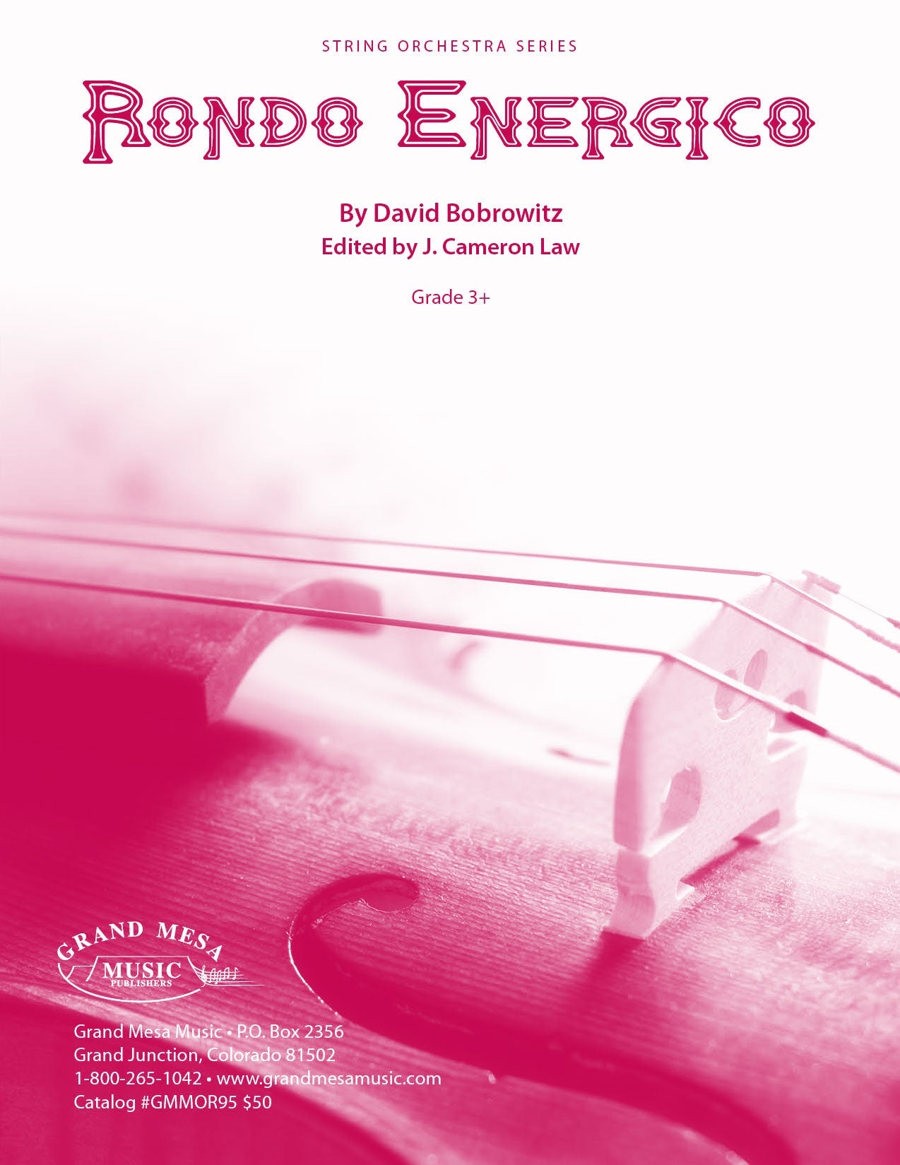 Strings sheet music cover of Rondo Energico, composed by David Bobrowitz.