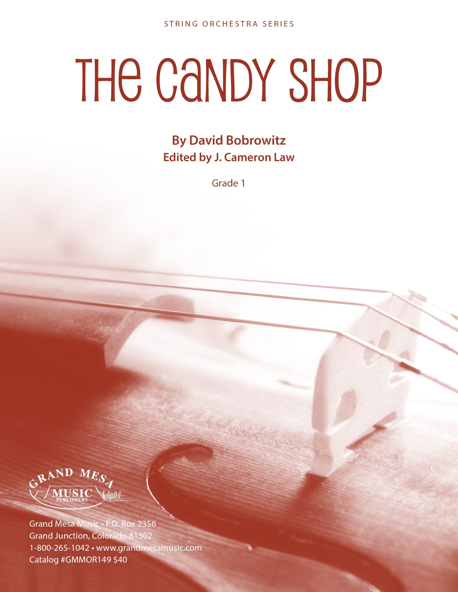Strings sheet music cover of The Candy Shop, composed by David Bobrowitz.