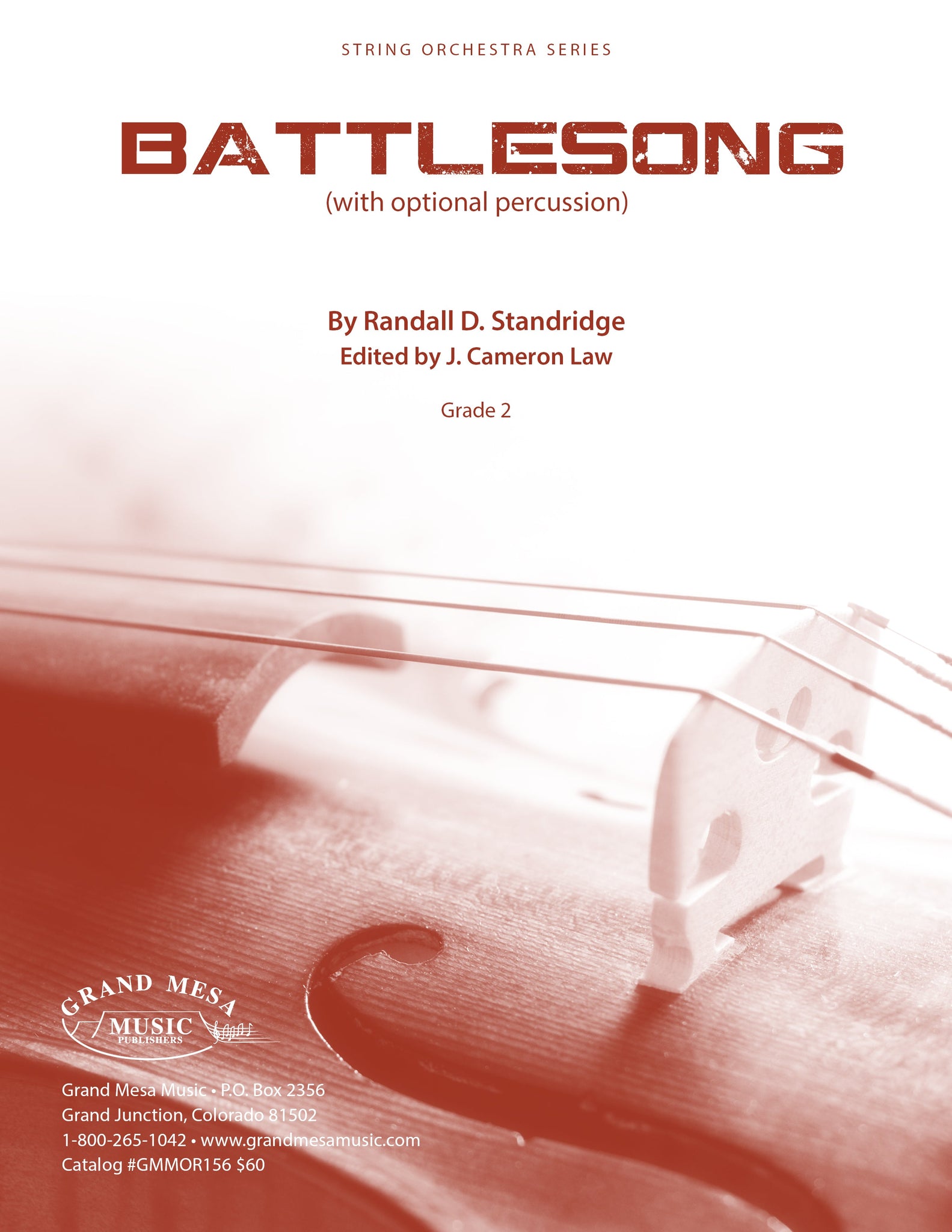 Strings sheet music cover of Battlesong, composed by Randall D. Standridge.
