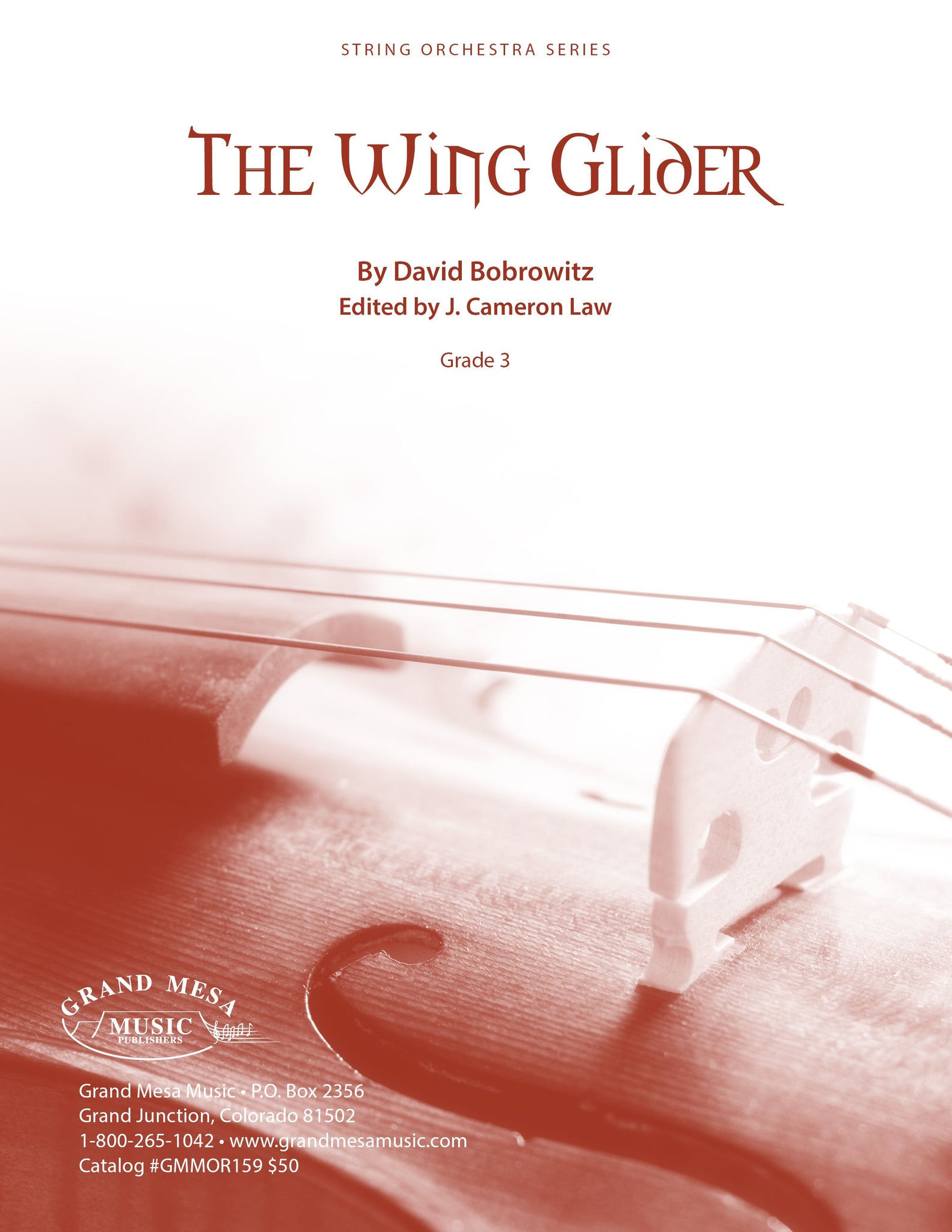 Strings sheet music cover of The Wing Glider, composed by David Bobrowitz.