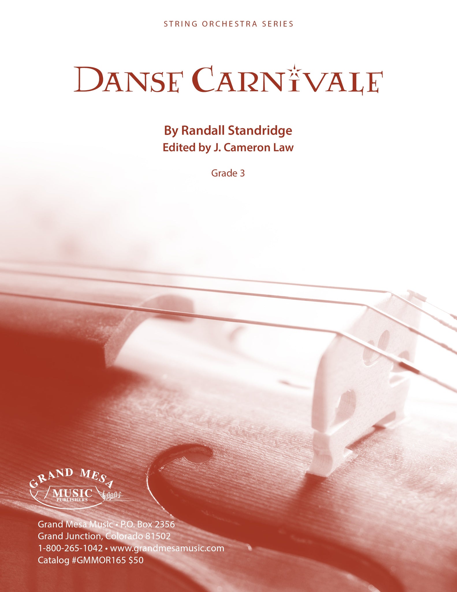 Strings sheet music cover of Danse Carnivale, composed by Randall D. Standridge.