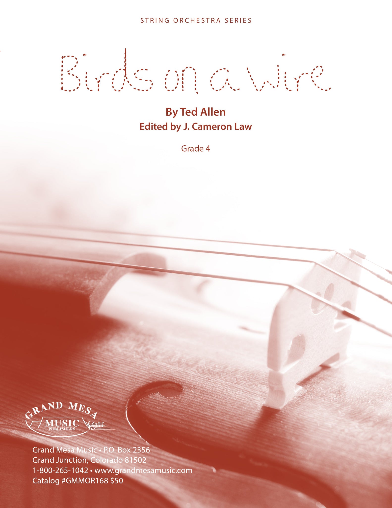 Strings sheet music cover of Birds on a Wire, composed by Ted Allen.