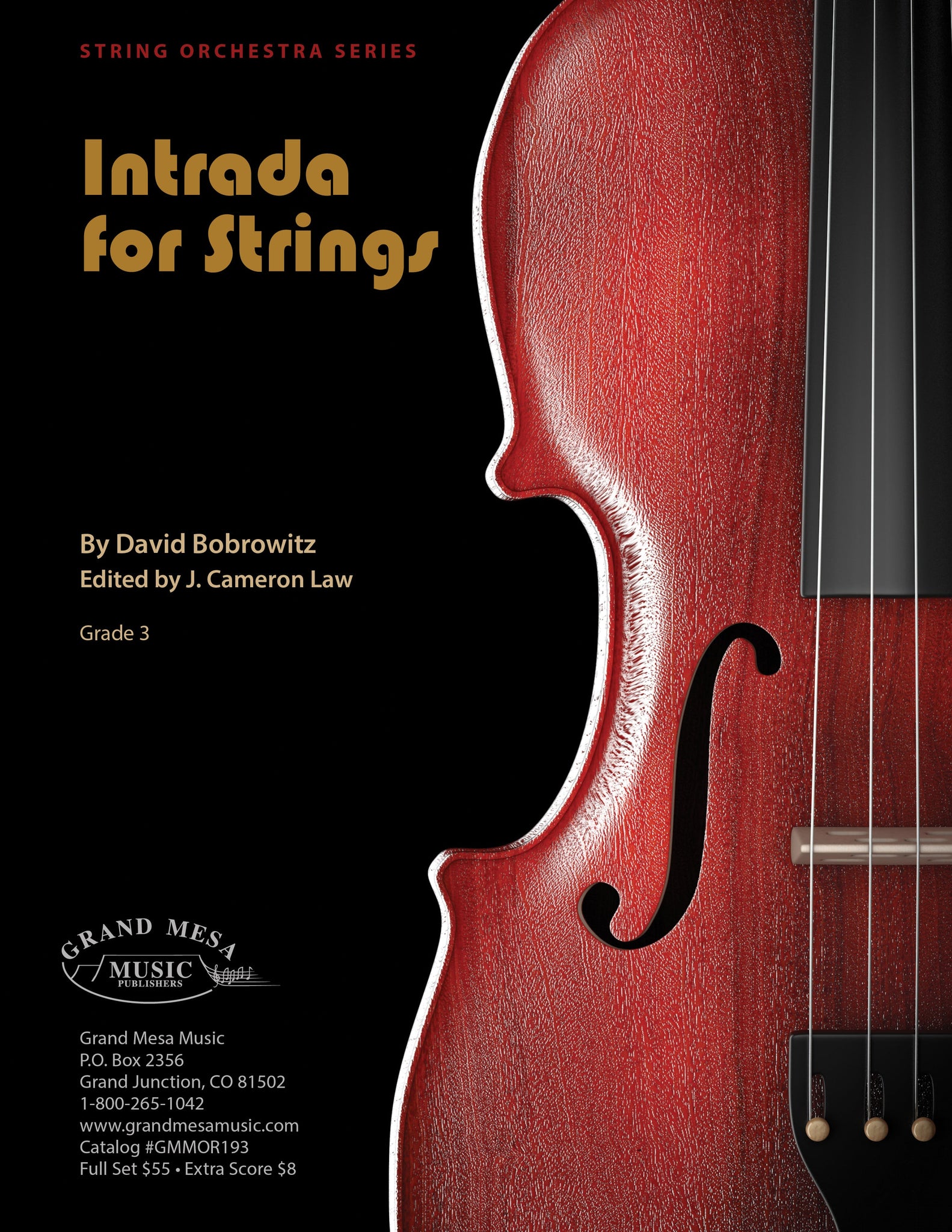 Strings sheet music cover of Intrada for Strings, composed by David Bobrowitz.