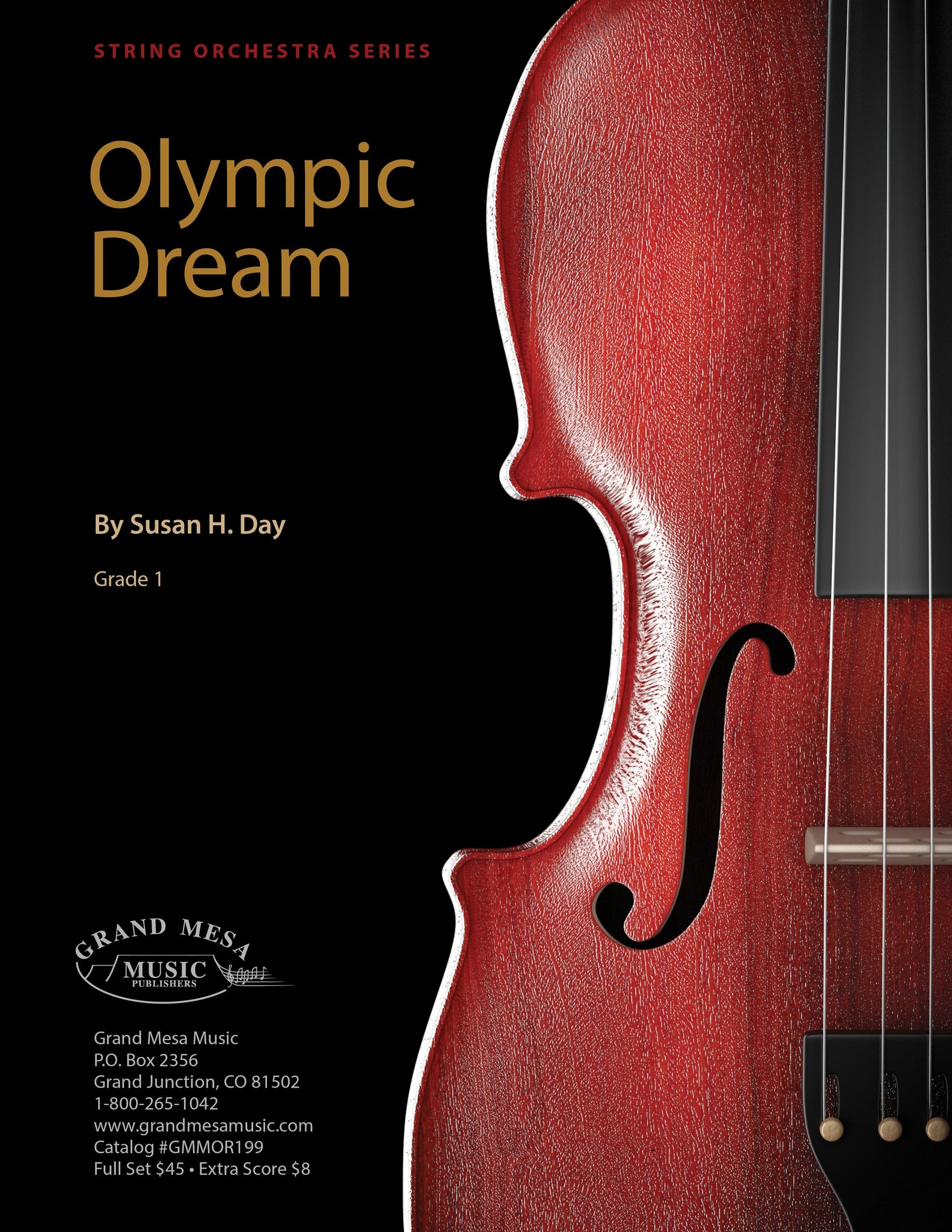 Strings sheet music cover of Olympic Dream, composed by Susan Day.