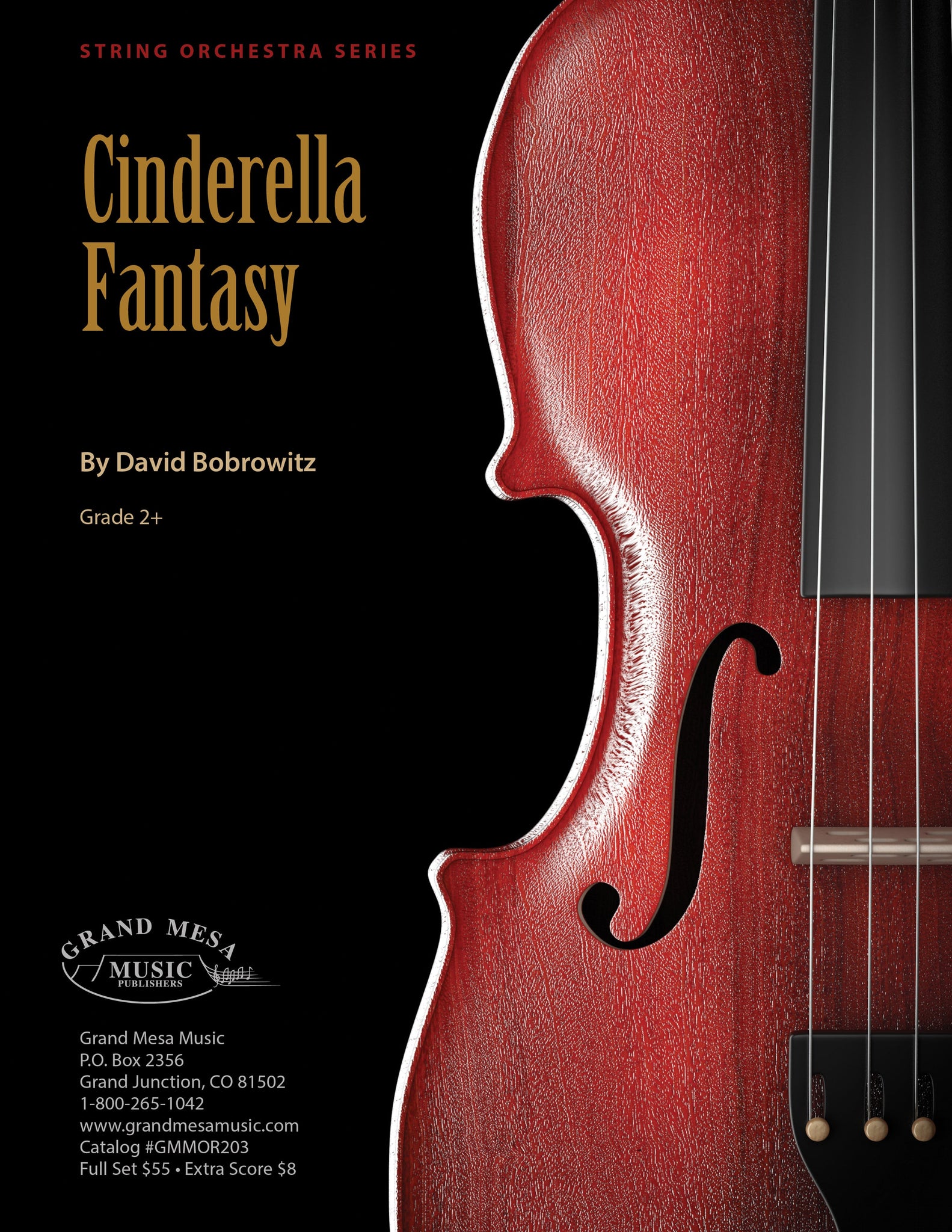 Strings sheet music cover of Cinderella Fantasy, composed by David Bobrowitz.