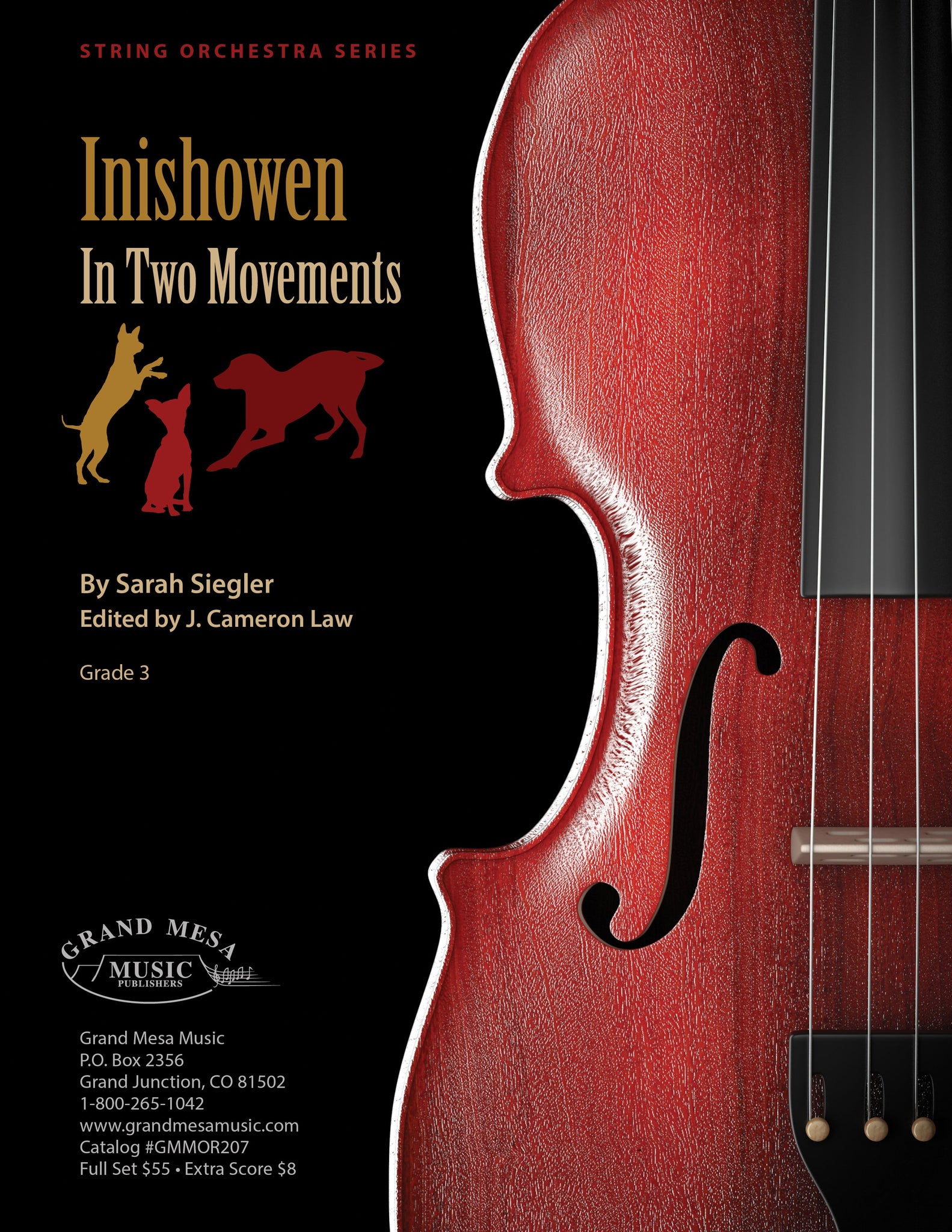 Strings sheet music cover of Inishowen, composed by Sarah Siegler.