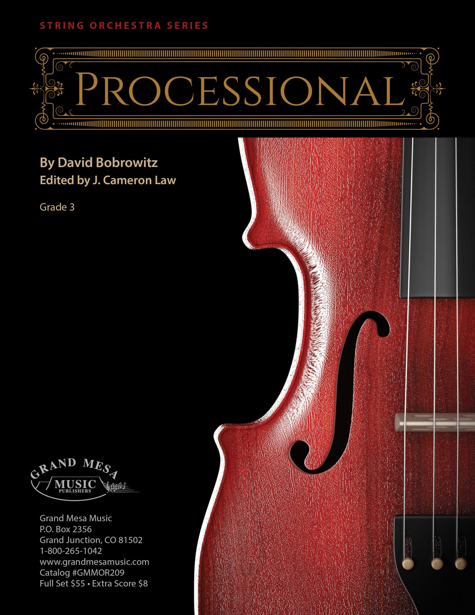 Strings sheet music cover of Processional, composed by David Bobrowitz.