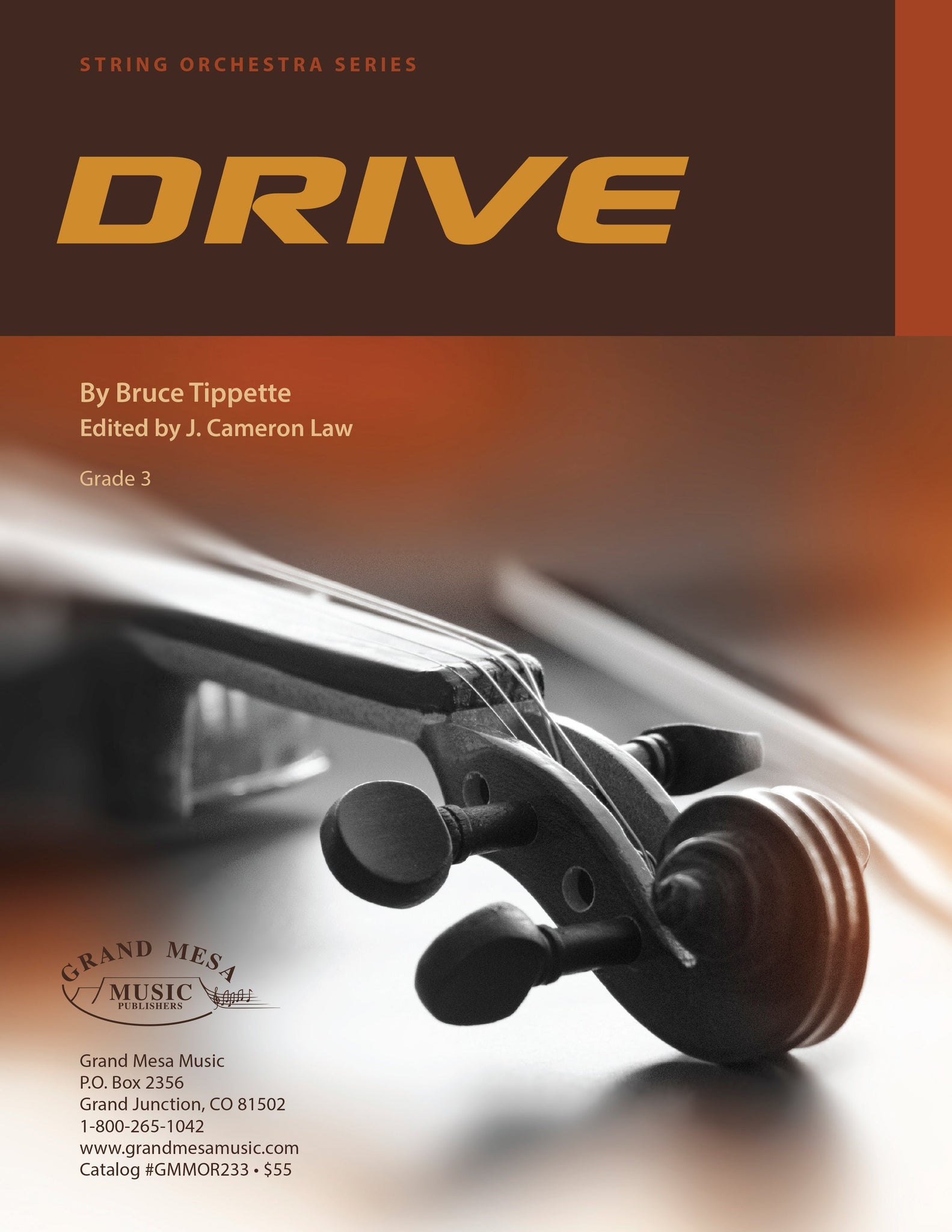 Strings sheet music cover of Drive, composed by Bruce Tippette.