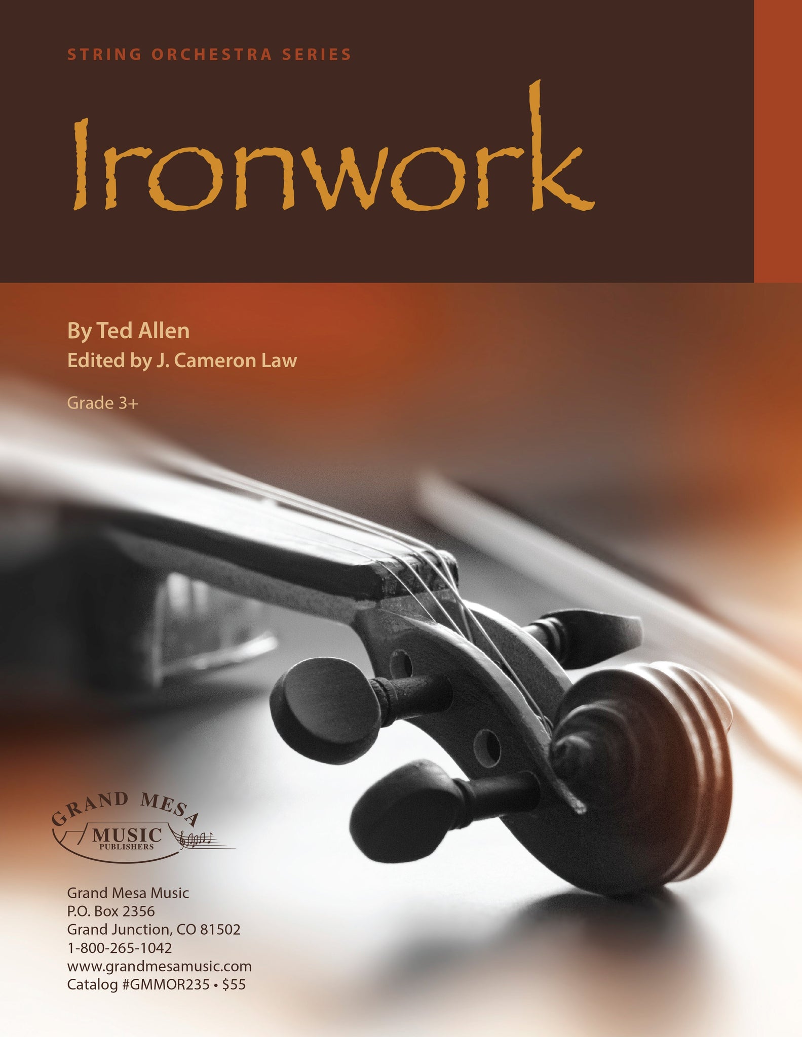 Strings sheet music cover of Ironwork, composed by Ted Allen.