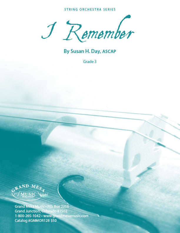 Strings sheet music cover of I Remember, composed by Susan Day.