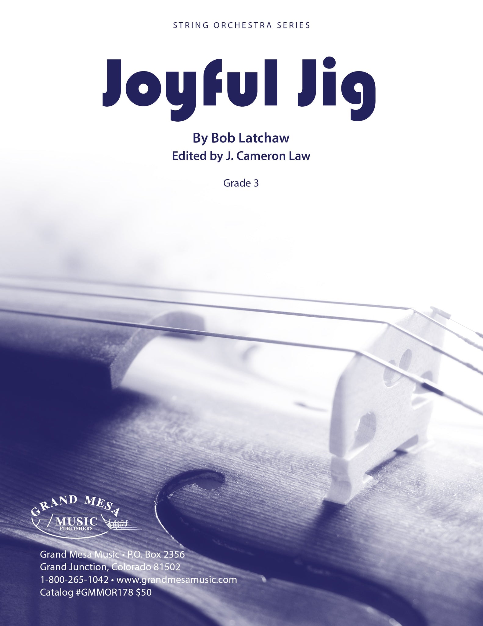 Strings sheet music cover of Joyful Jig, composed by Bob Latchaw.