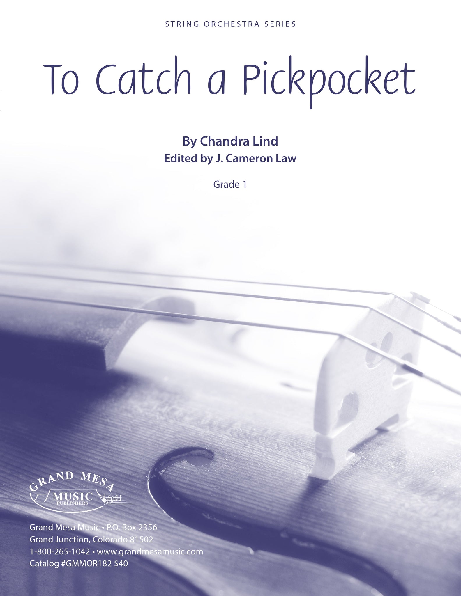 Strings sheet music cover of To Catch A Pickpocket, composed by Chandra Lind.