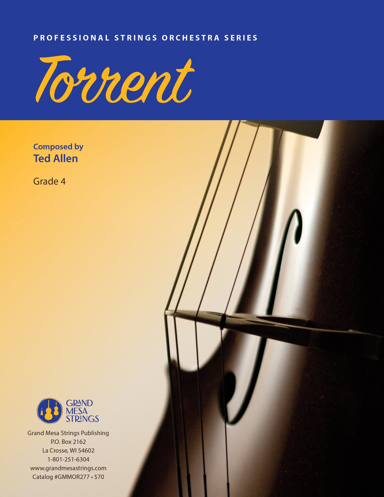 Strings sheet music cover of Torrent, composed by Ted Allen.
